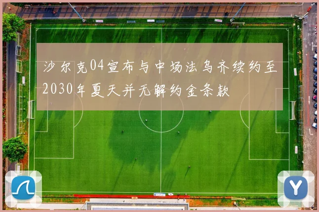 沙尔克04宣布与中场法乌齐续约至2030年夏天并无解约金条款